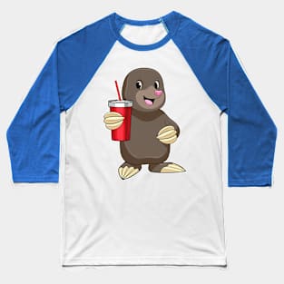 Mole with Drinking mug Baseball T-Shirt